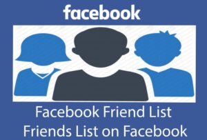 Friends list on Facebook