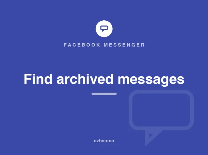 How to find archived messages on Facebook Messenger