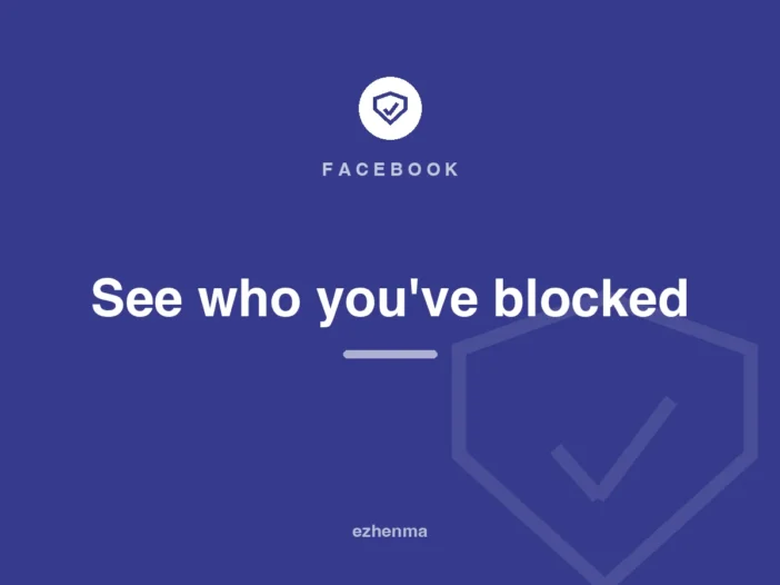 Where to find your blocked list on Facebook