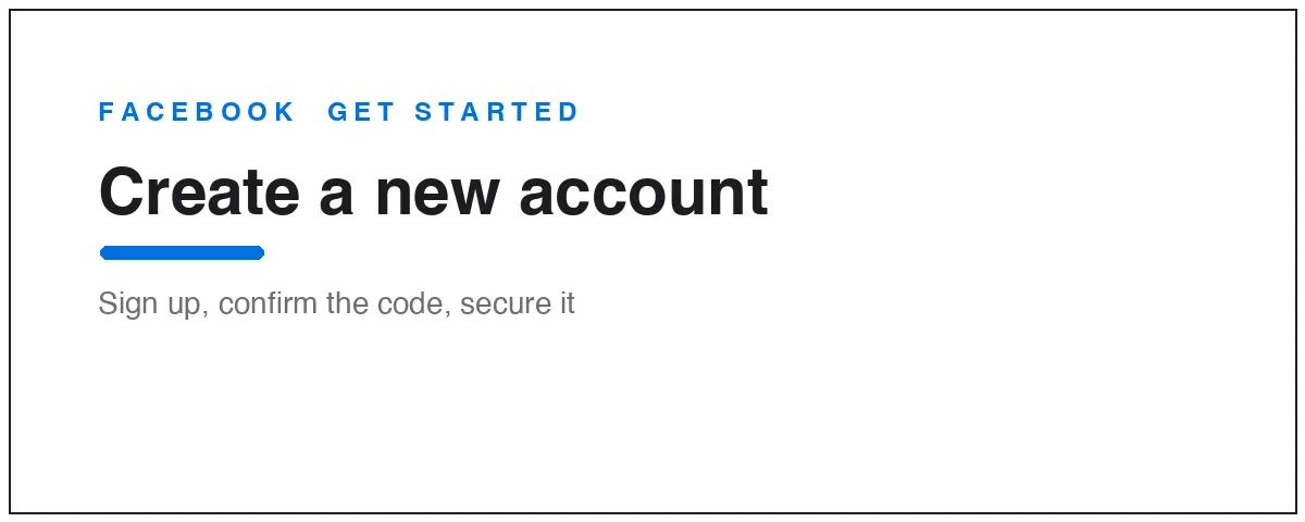 How to create a new Facebook account: enter your details, confirm the code, secure the account