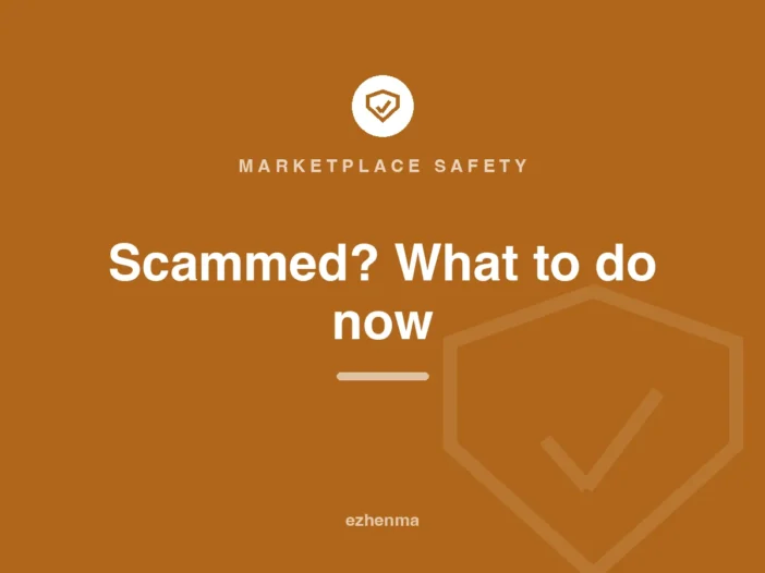 Scammed on Facebook Marketplace what to do now