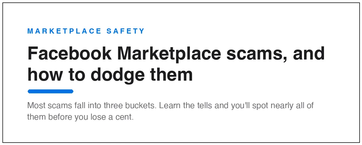Facebook Marketplace scams and how to avoid them — payment, phishing, and item scams