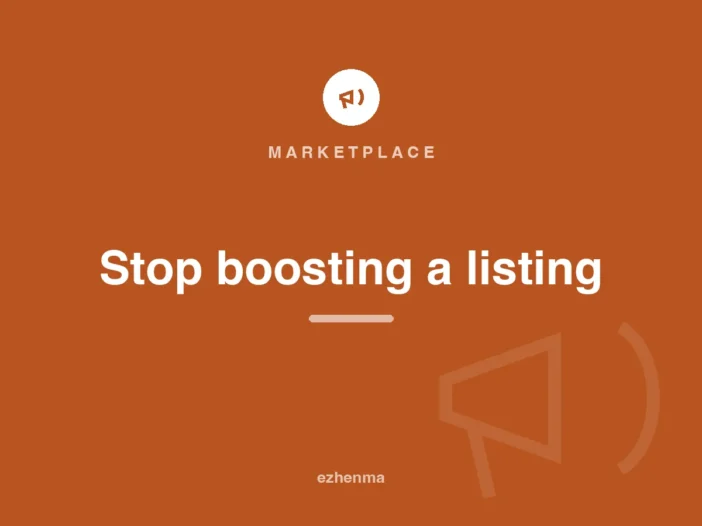 How to stop boosting a Facebook Marketplace listing