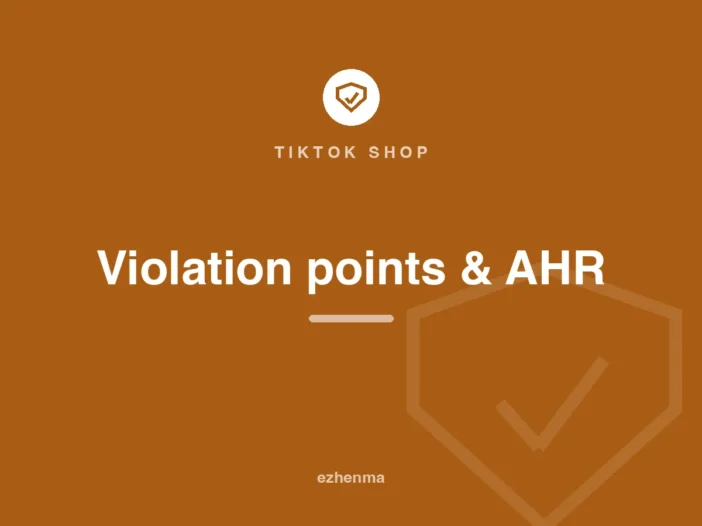 TikTok Shop violation points card